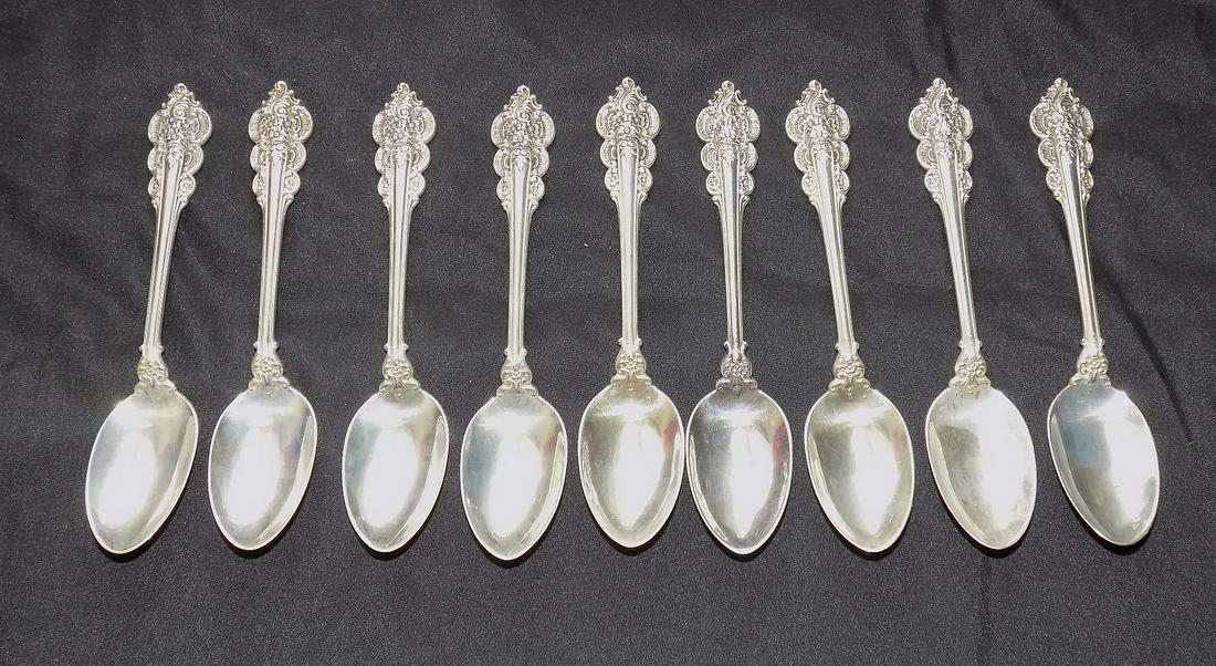 Vintage Frank Whiting Botticelli 9 Sterling Silver Teaspoons (1 of 5)