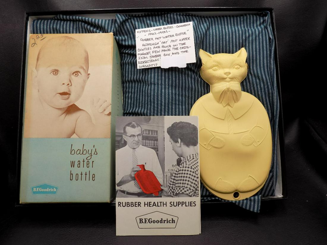 Unusual  Vintage advertising Kittens Water Bottles B.F Goodrich (1 of 12)