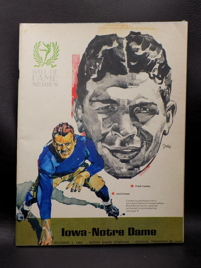 Official Program Iowa Notre Dame 1967 College Football Game (1 of 8)