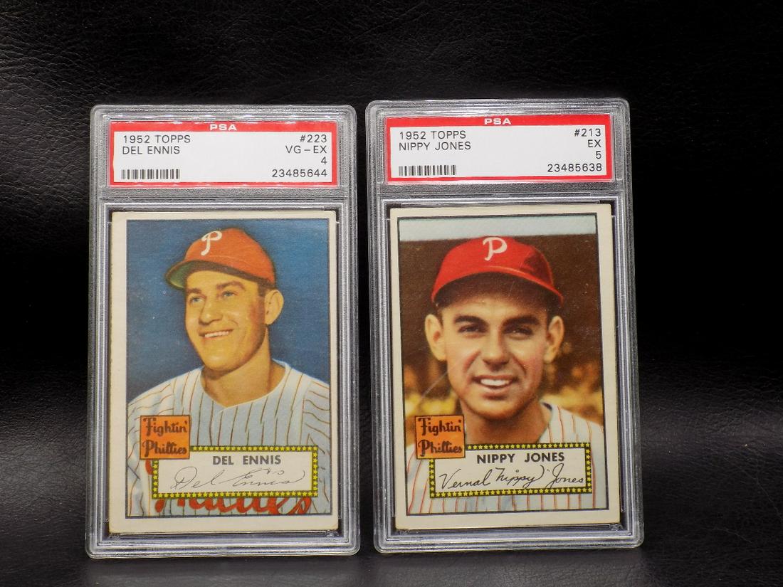 2 Graded PSA 1952 Topps Baseball Cards (1 of 5)