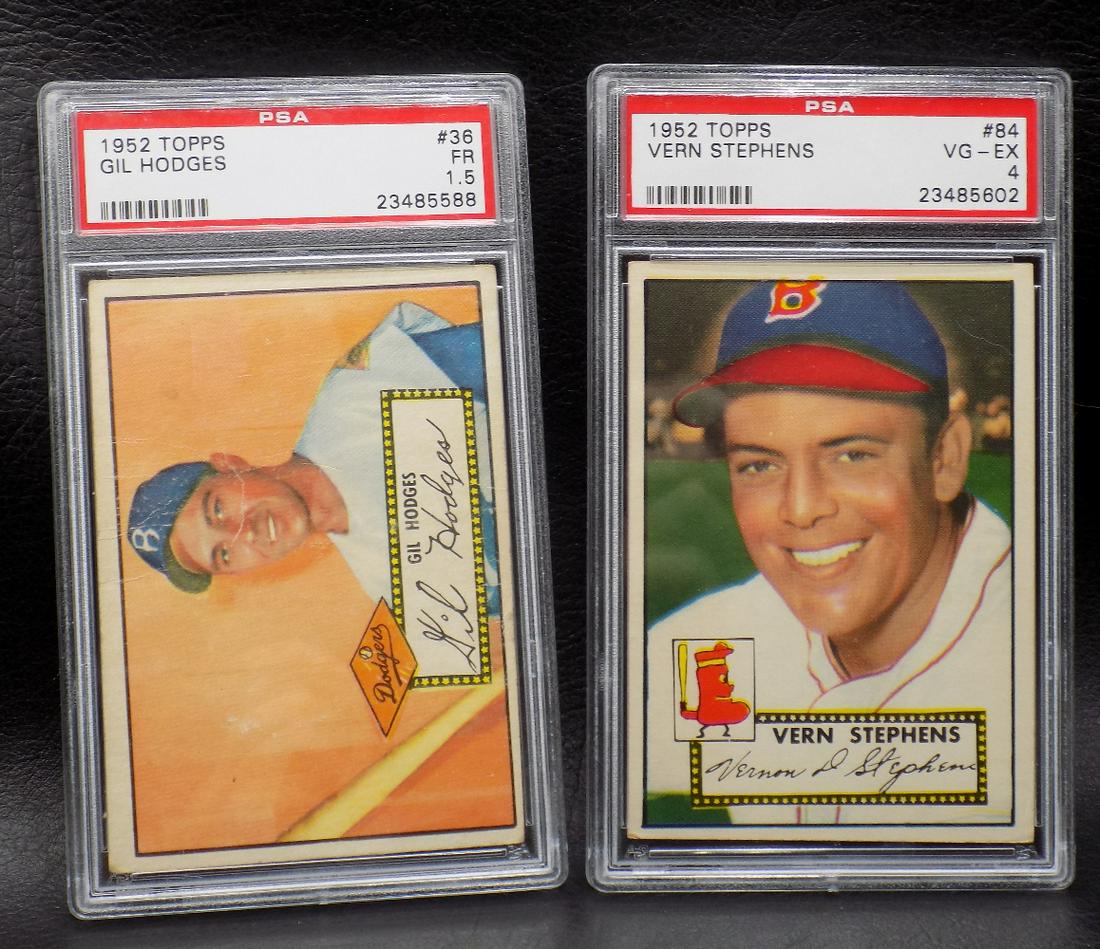 2 Graded PSA 1952 Topps Baseball Cards (1 of 6)