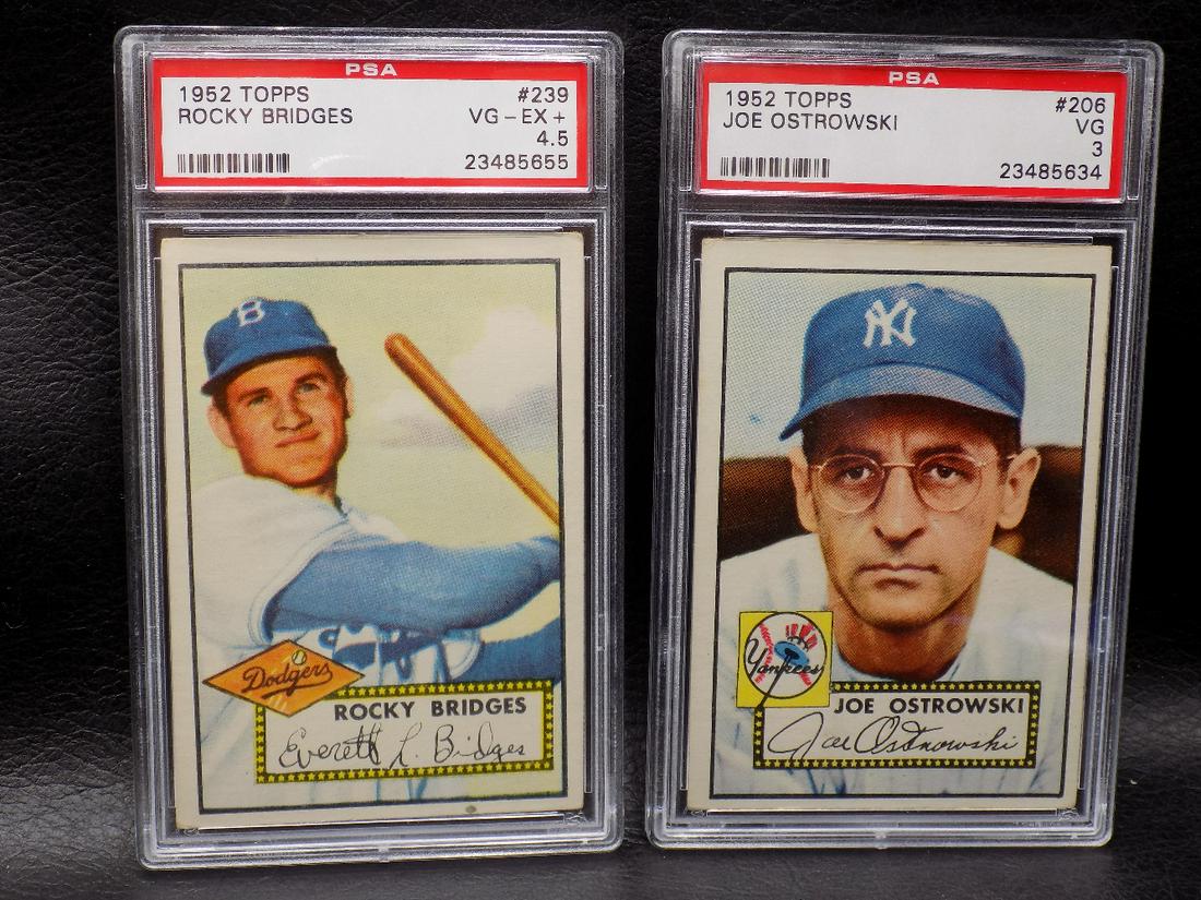2 Graded PSA 1952 Topps Baseball Cards (1 of 5)