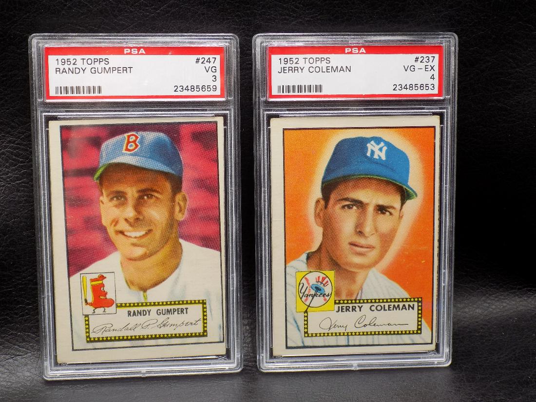 2 Graded PSA 1952 Topps Baseball Cards (1 of 5)