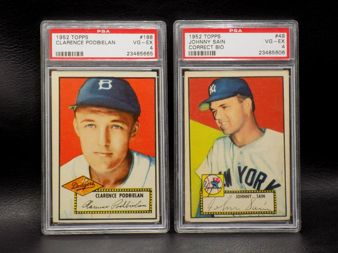 2 Graded PSA 1952 Topps Baseball Cards (1 of 5)