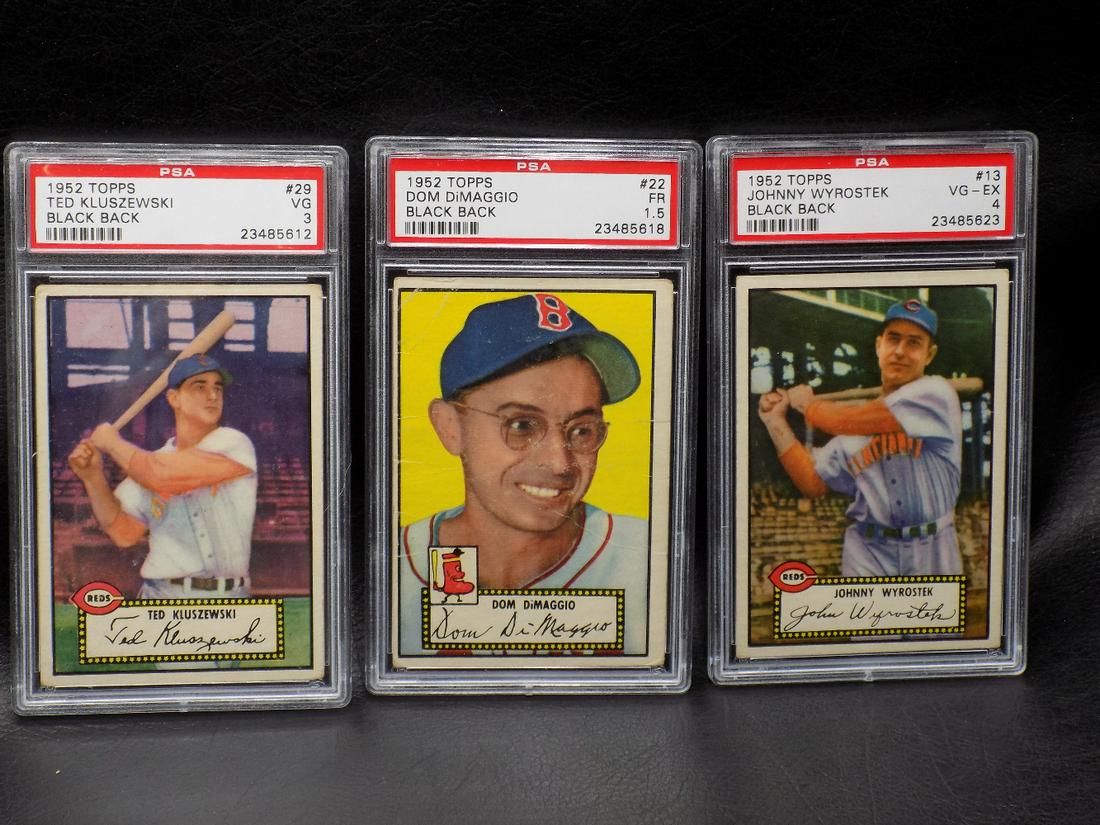 3 Graded PSA 1952 Topps Baseball Cards (1 of 7)
