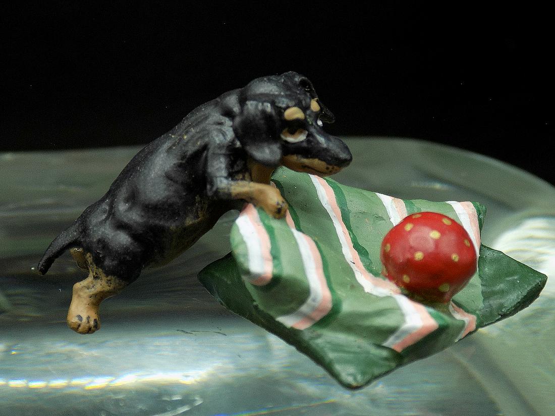 Antique Vienna cold painted bronze dog (1 of 7)