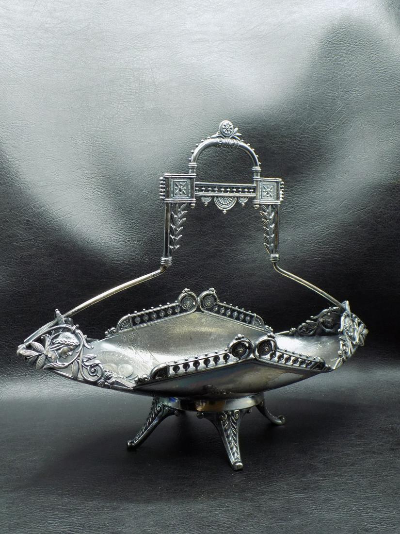 Fancy antique Victorian silver plate center bowl (1 of 15)
