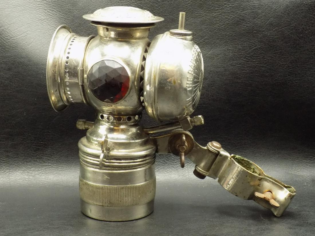 Great antique The Badger Brass Jeweled Bicycle lamp. (1 of 11)