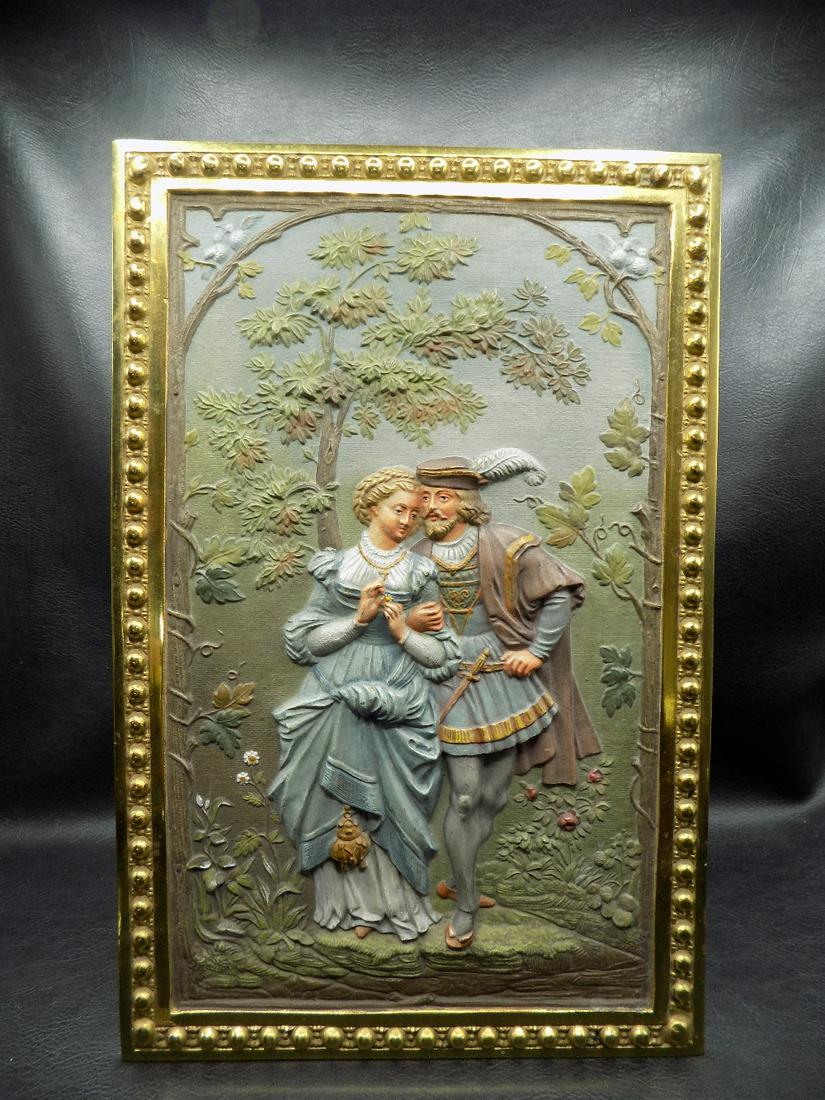 Exceptional vintage Bradley and Hubbard brass plaque (1 of 6)