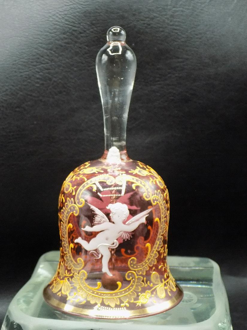 Lovely antique Moser art glass bell. (1 of 7)
