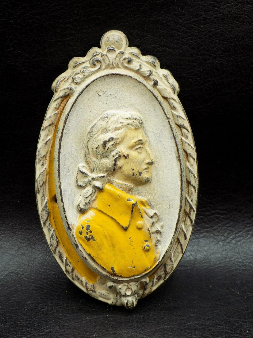 Antique cast iron Waverly Studio door knocker with man (1 of 6)