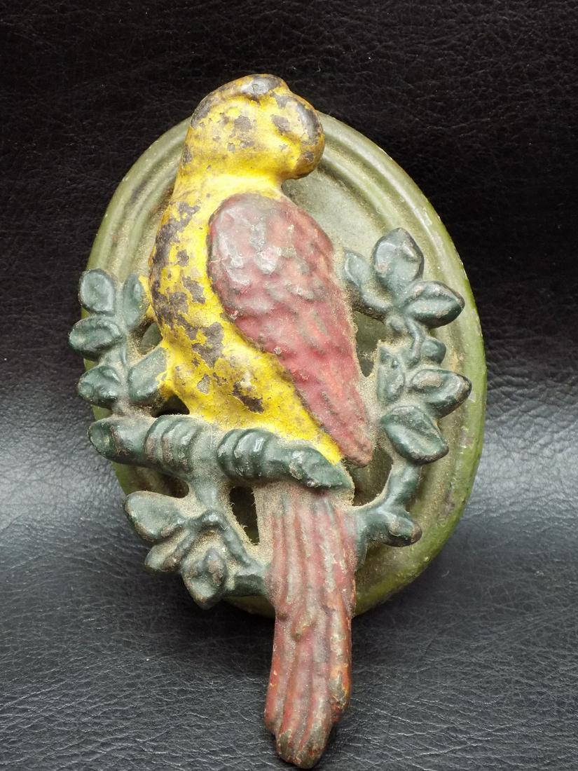 Antique cast iron parrot door knocker (1 of 5)