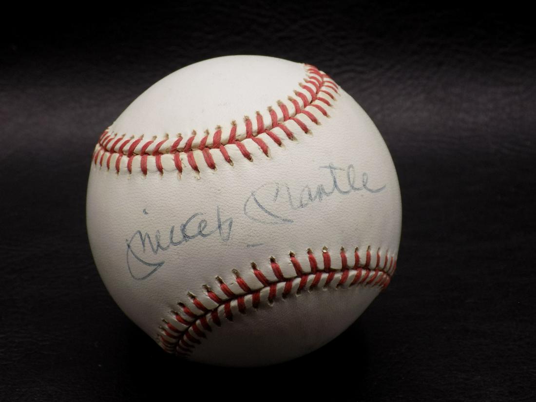 Vintage autographed Mickey Mantle baseball (1 of 10)