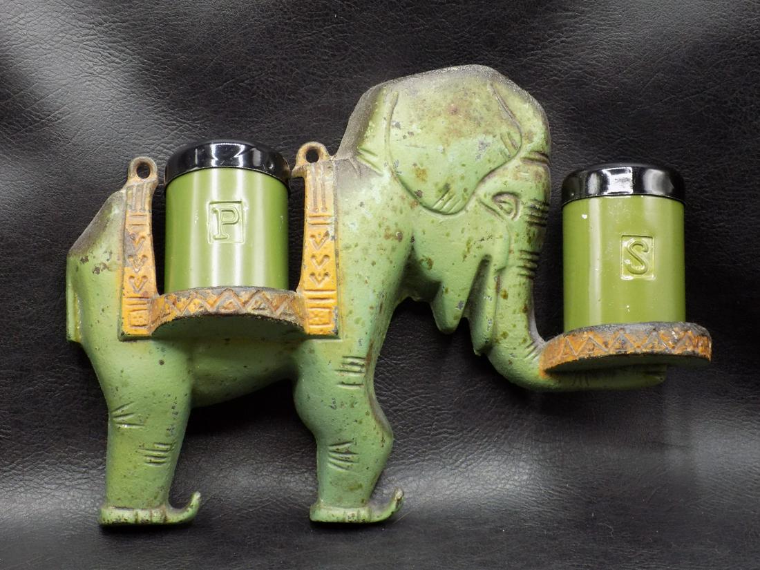 Most unusual vintage cast iron elephant wall mounted kitchen helper (1 of 9)
