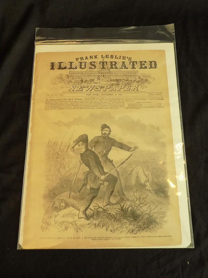 Historic Civil War  November 9, 1861 illustrated newspaper (1 of 10)