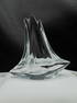 Vintage art glass signed Daum France sailboat.
