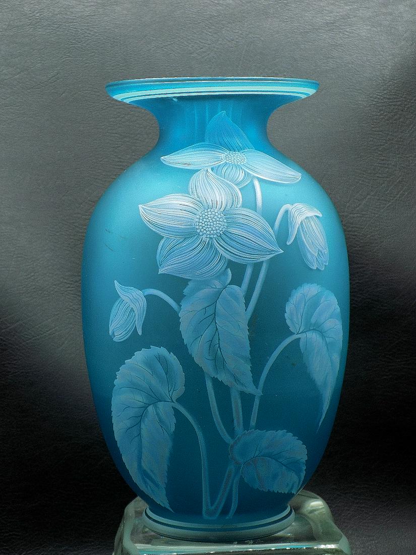 Nicely enamel decorated  Thomas Webb art glass vase (1 of 11)