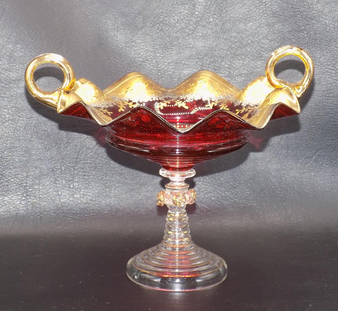 Gorgeous vintage Moser art glass compote (1 of 7)