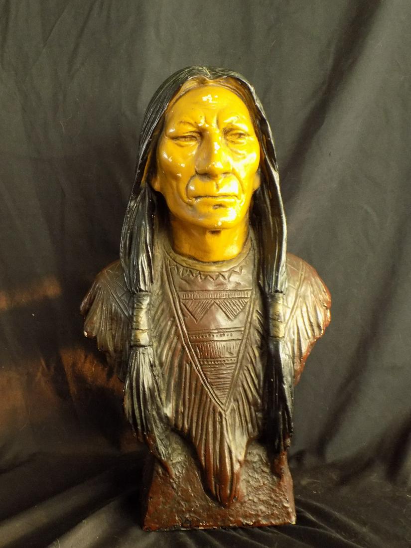 Great vintage bust of Native American Indian (1 of 6)