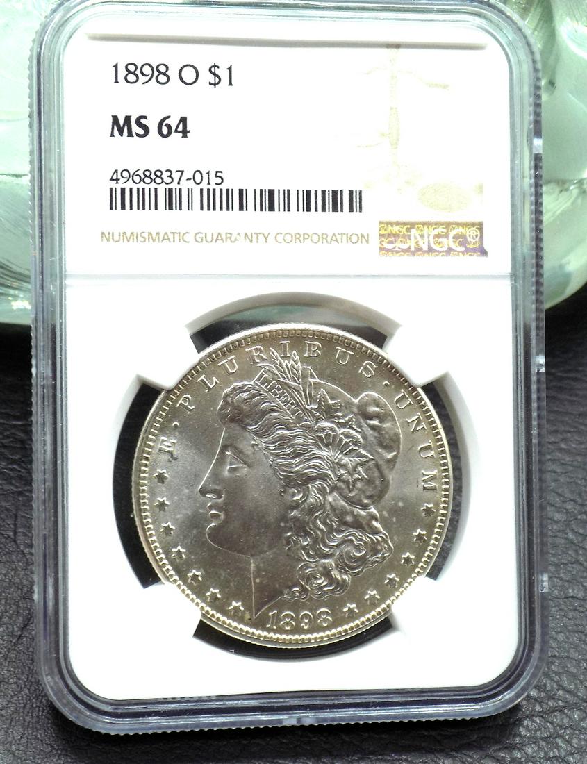 1898 O MS64 graded NGC Morgan silver dollar (1 of 1)