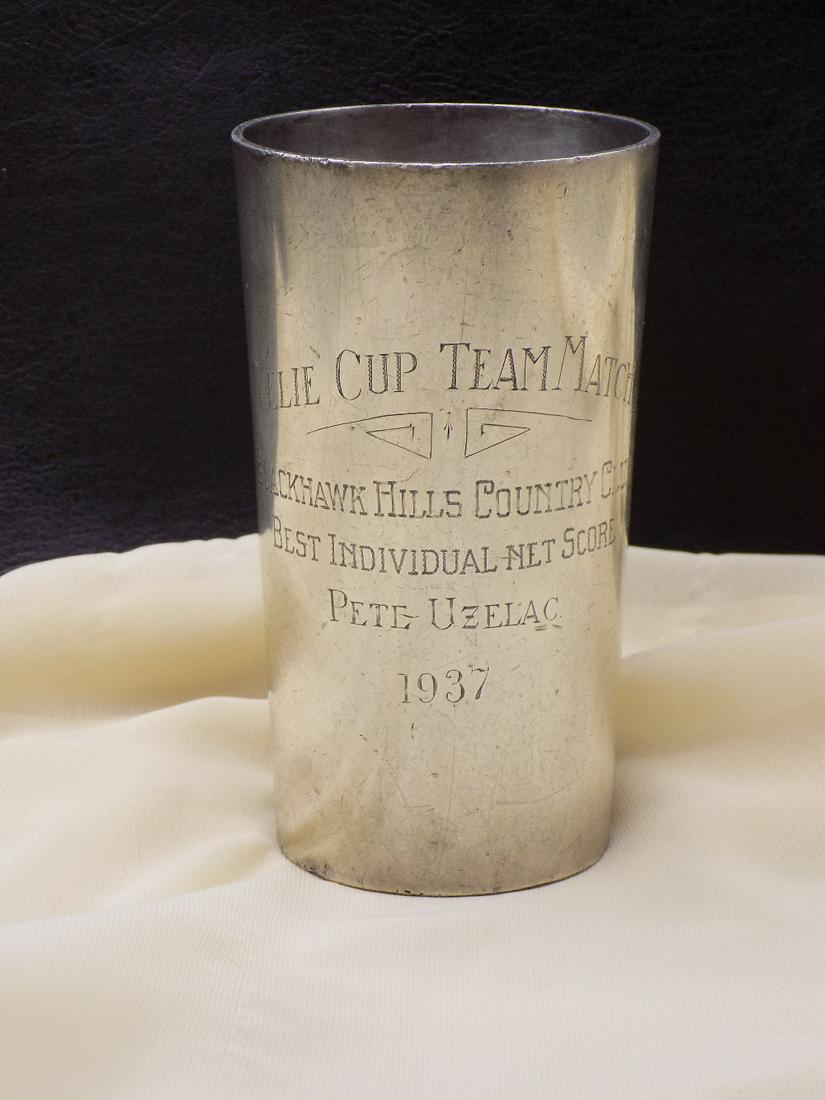 1937 Kirk and Son sterling golf trophy cup (1 of 8)