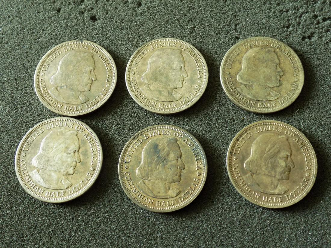 Six Columbian Exposition Commemorative half dollars (1 of 6)