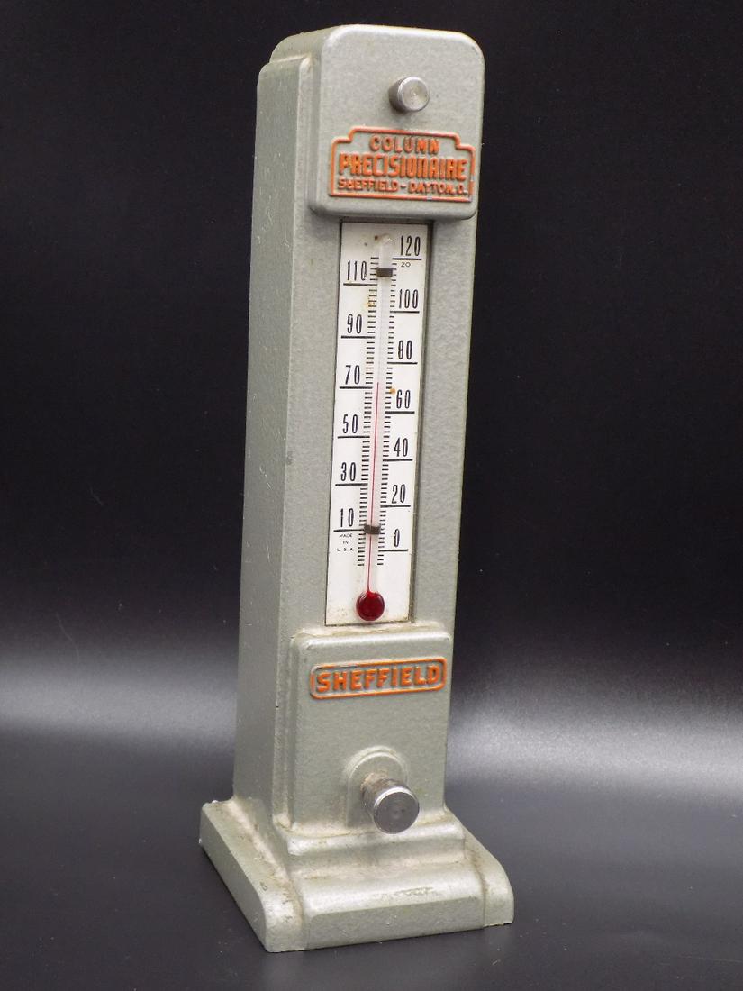 Vintage advertising Sheffield Dayton Ohio Art Deco thermometer (1 of 7)