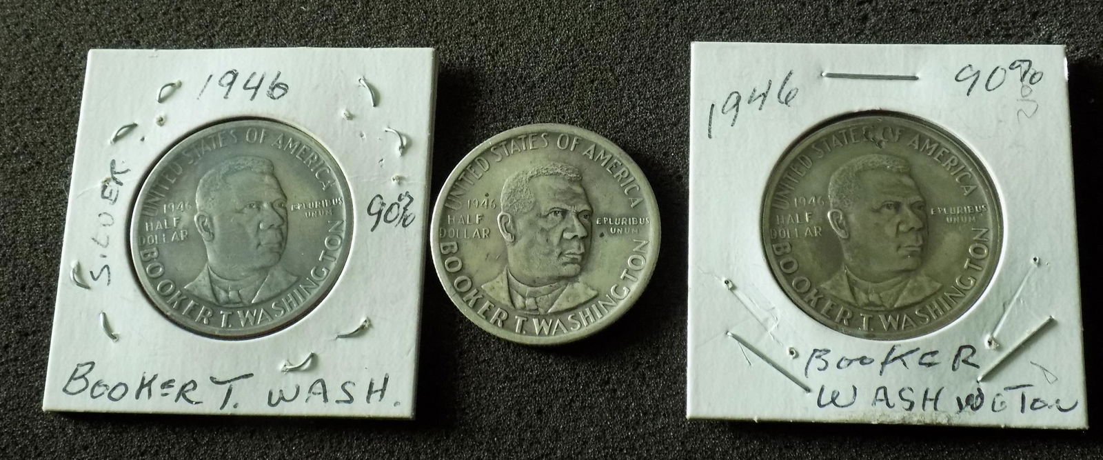 Three Booker T Washington Commemorative half dollars (1 of 6)