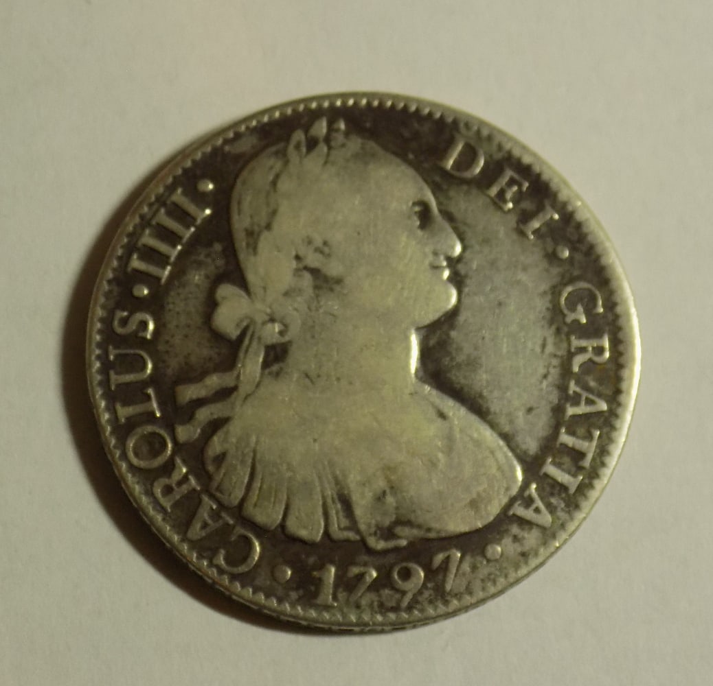 1797 Corolus IIII pirate treasure 8 Reales coin (1 of 4)