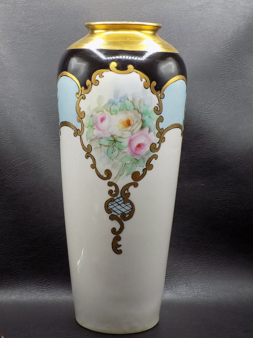 Exquisite large vintage Austria hand painted vase (1 of 8)