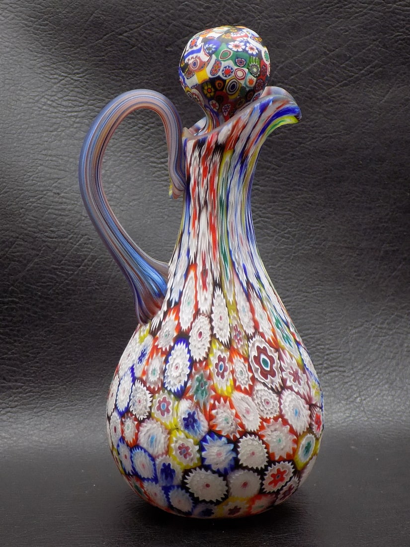 Magnificent Fratelli Toso Murano millefiori art glass cruet (1 of 12)