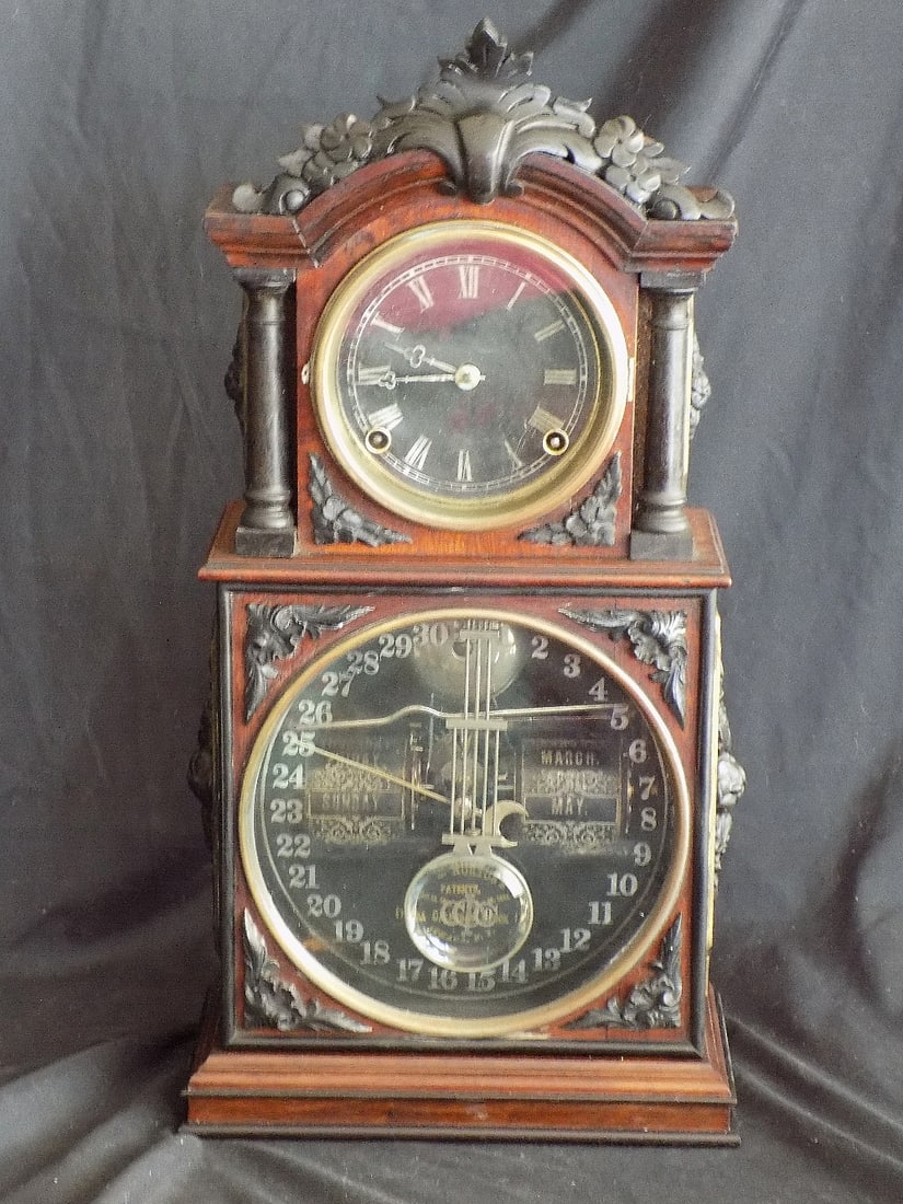 Rare Ithica 3 ½ black double dial clock (1 of 11)