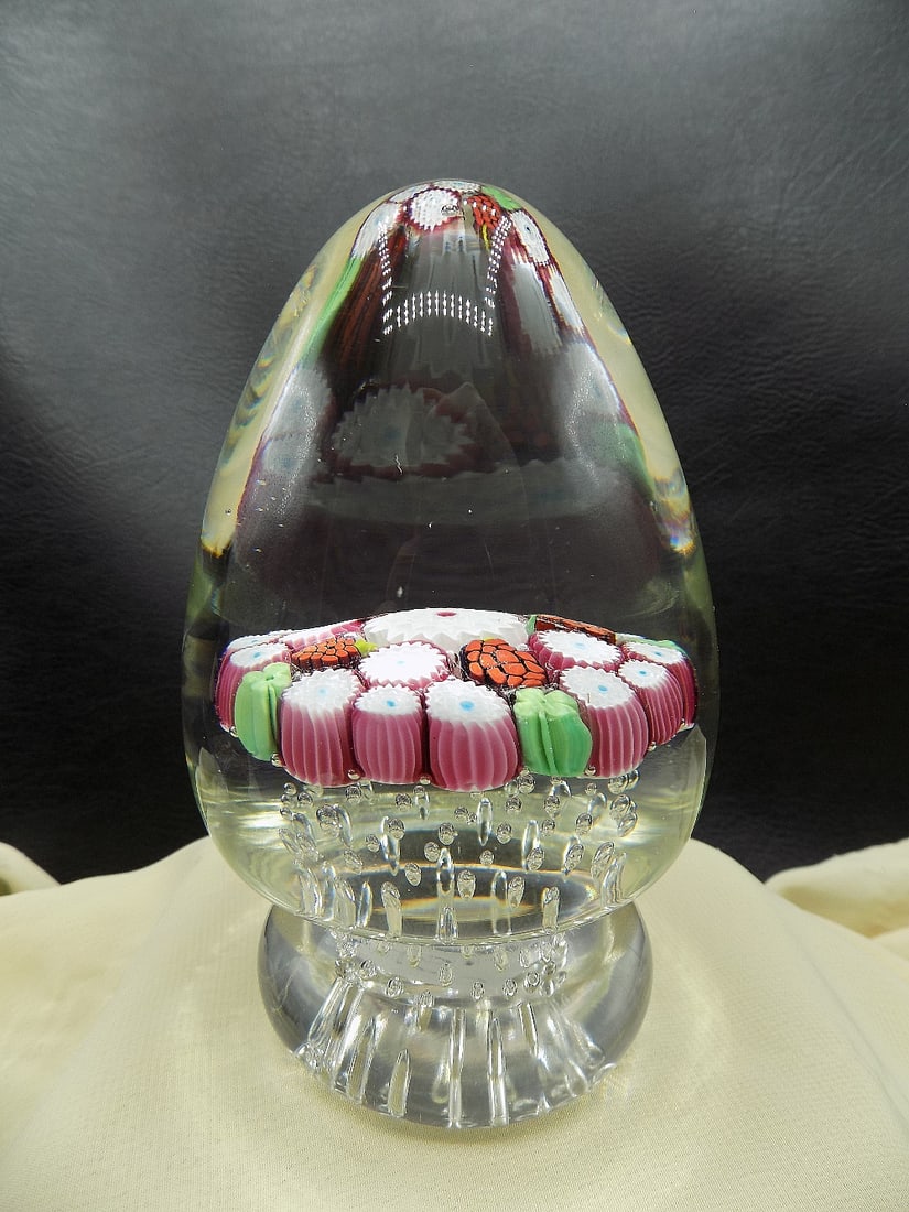 Very nice Murano venetian millefiori Fratelli Toso style art glass paperweight (1 of 6)