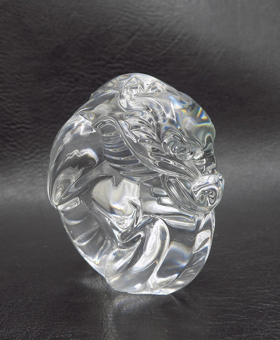 Vintage signed Steuben art glass dragon (1 of 5)