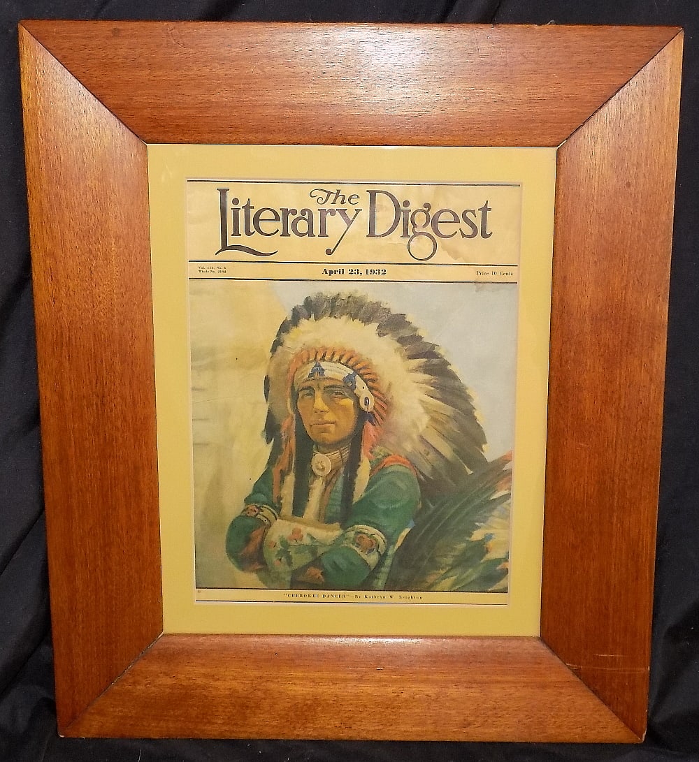 1932 Native American Indian Chief framed picture (1 of 3)