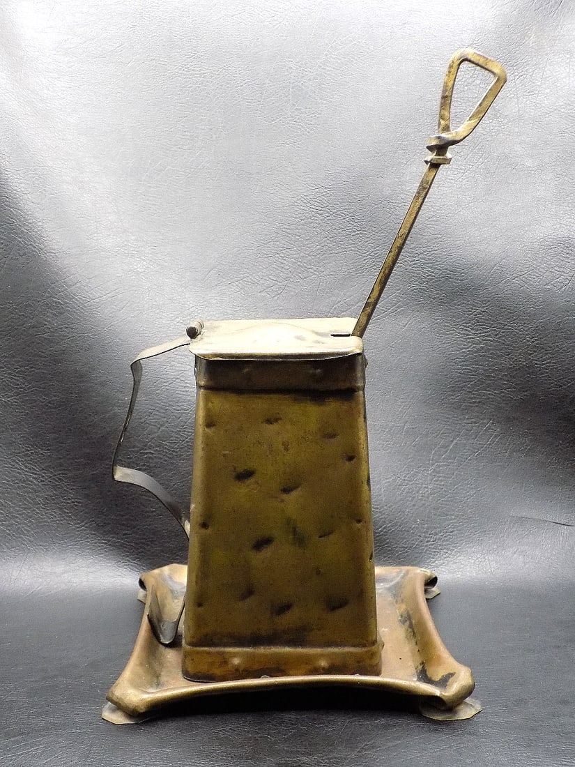 Vintage arts and crafts metal water warmer (1 of 8)