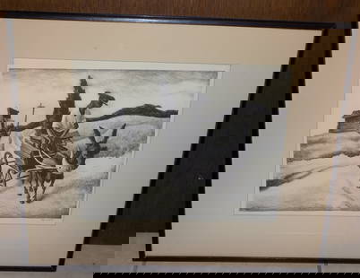 Vintage Thomas Hart Benton signed original lithograph Lonesome Road. 1938: Vintage Thomas Hart Benton signed original lithograph Lonesome Road. 1938. Great quality and detail. Signed in pencil as shown in photo. Image 12 ½ x 9 ¾ inches. Frame is 19 ¾ x 16 1/2