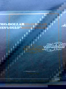Two Dollar Notes Folio: Two Dollar Notes Folio. Includes 1928 , 1953, and 1976 and other later dates. Please see photos to grade condition. Folio 13 ½ inches x 10 3/8