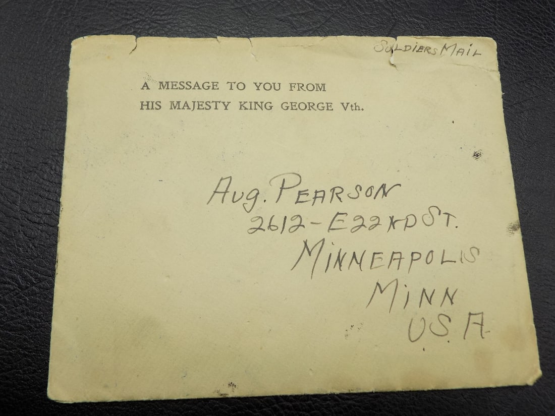 Important military letter to United States Soldiers from George V 1918: Important military letter to United States Soldiers from George V 1918. Windsor Castle stationary and original envelope. Please see photos for condition