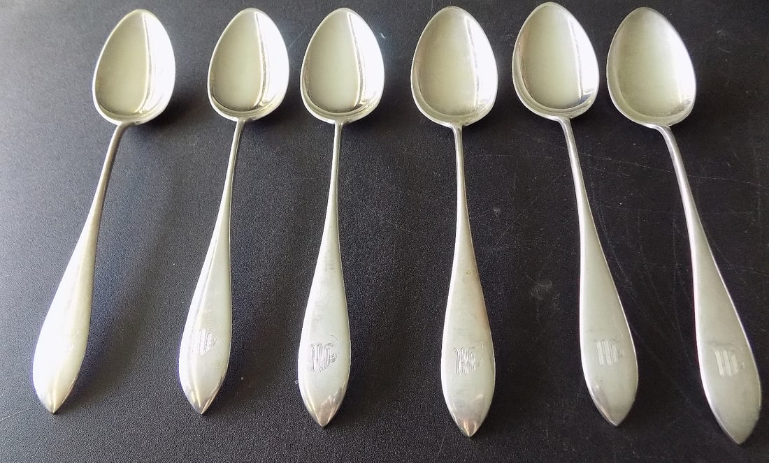 Six vintage sterling silver tablespoons (1 of 2)