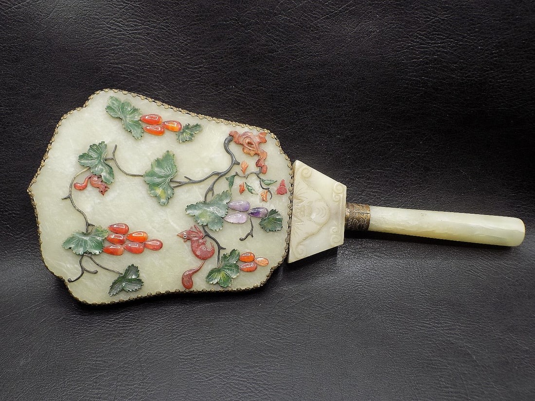 Incredible vintage Oriental hand mirror. (1 of 11)