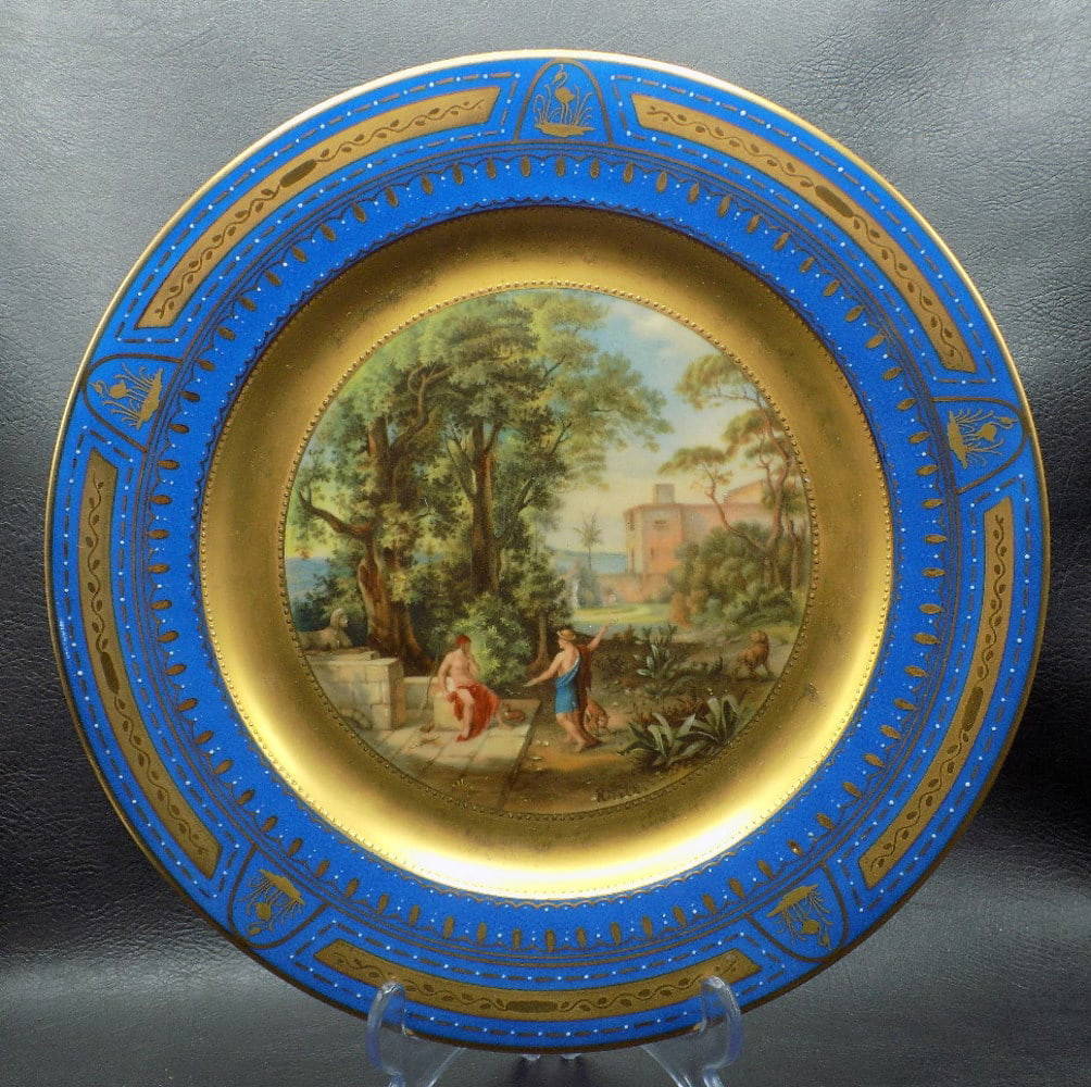 Fabulous Victorian Decorated Royal Vienna Artist Signed Plate Auction