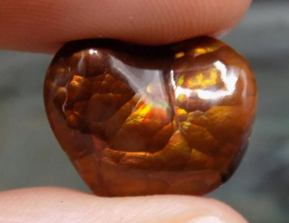 Beautiful natural fire agate gemstone (1 of 3)