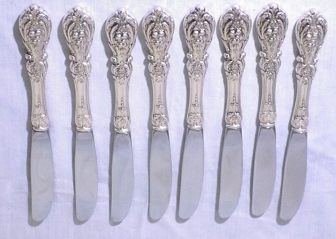 8 Reed and Barton  Francis 1st  sterling silver butter knives (1 of 3)