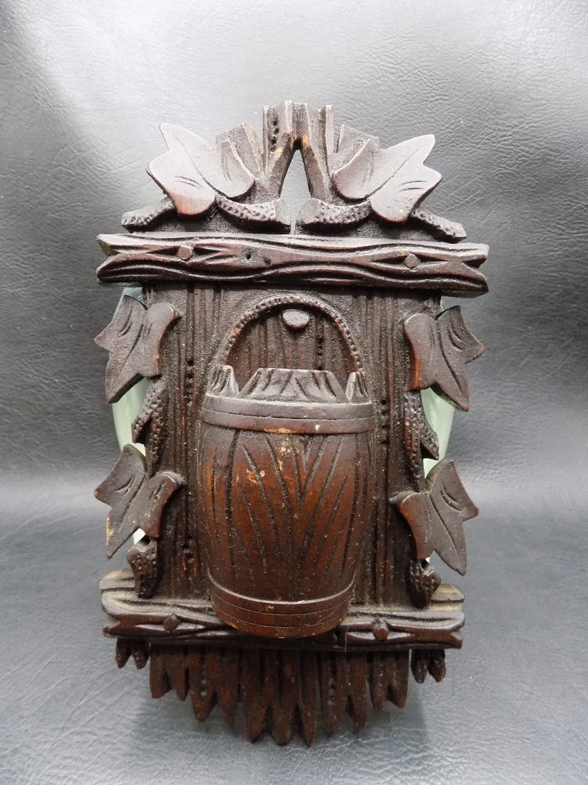 Fine vintage carved Black Forest match or toothpick holder (1 of 5)