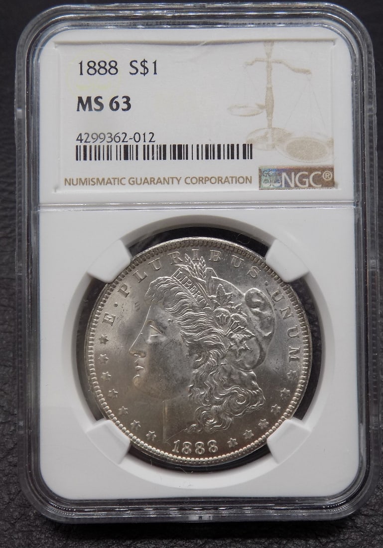 1888 Graded MS63  NGC  Morgan silver dollar (1 of 4)