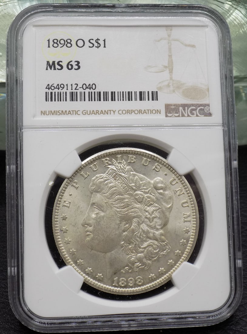 1898 O  Graded MS63  NGC Morgan silver dollar (1 of 4)
