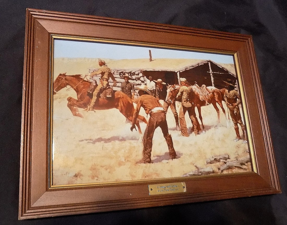 Good looking  Remington on porcelain plaque (1 of 5)