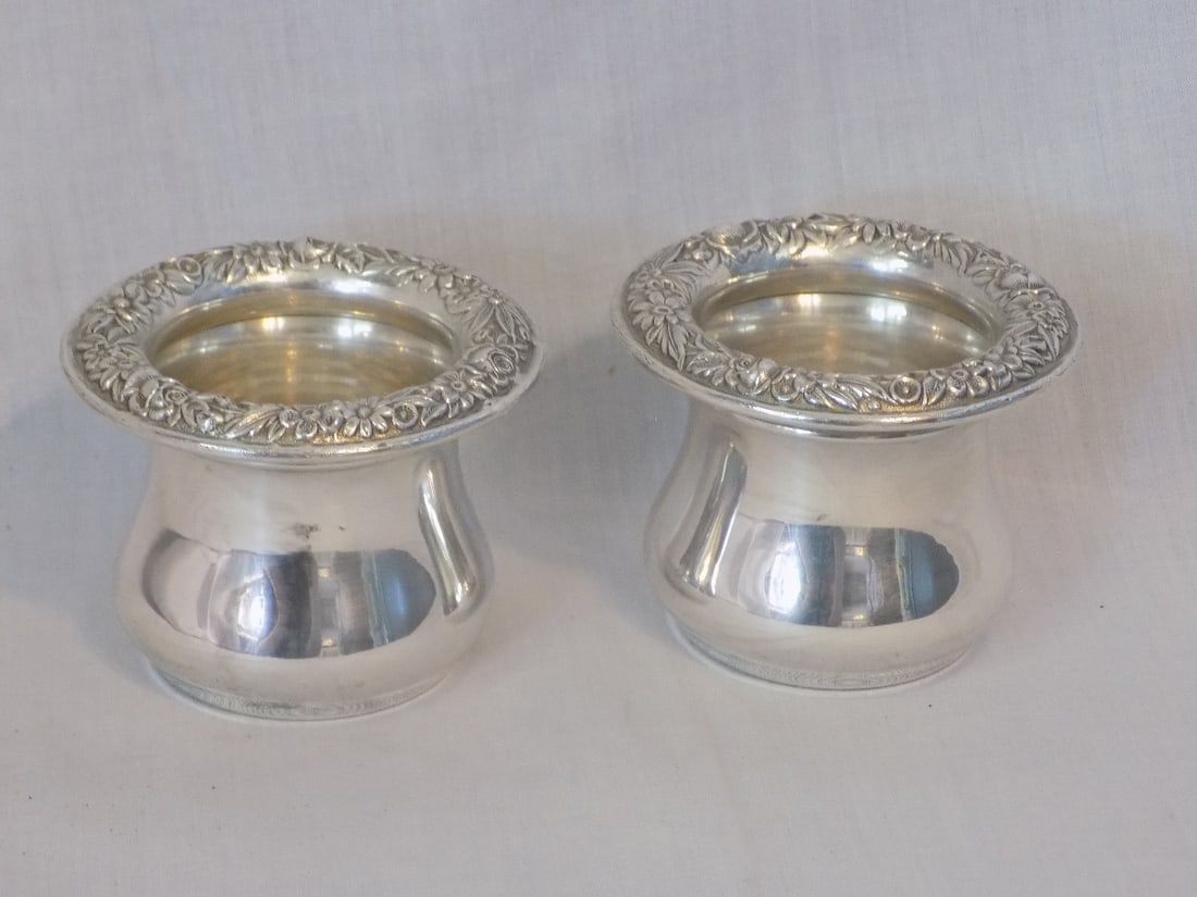 Fabulous pair of S. Kirk and Son Repousse toothpick holders (1 of 5)