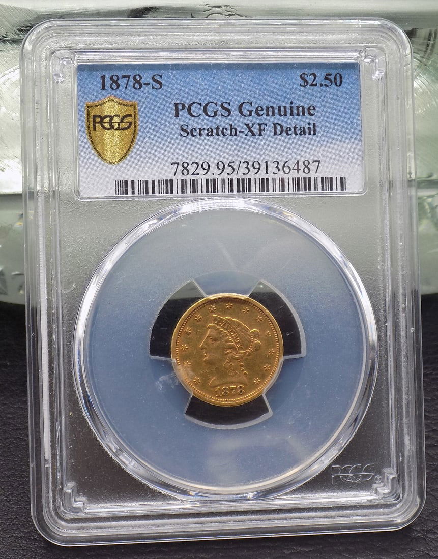 1878 S Graded XF $ 2 ½ dollar Liberty head gold coin PCGS (1 of 4)